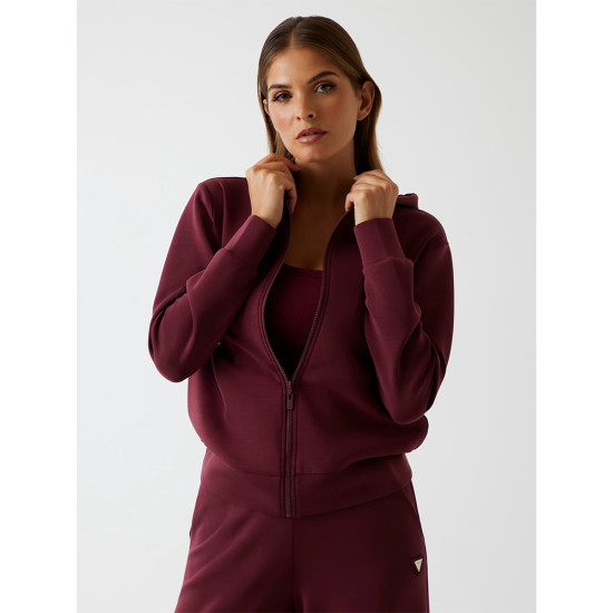 Guess Γυναικεία ζακέτα Olympe Full Zip Hoodie Sweatshirt
